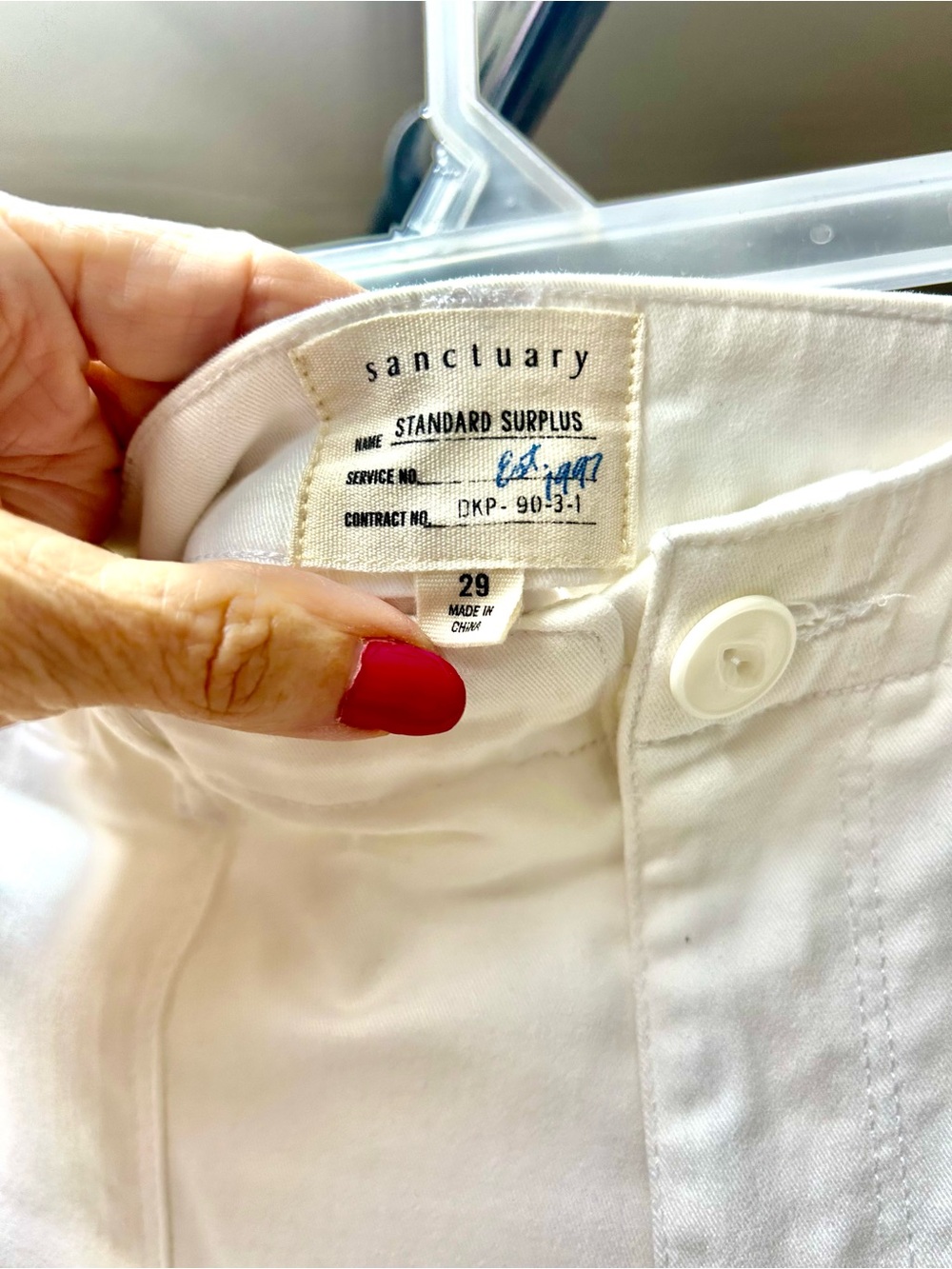 Sanctuary White High-Rise Cropped Utility Pants Size 29 - Picture 4 of 5